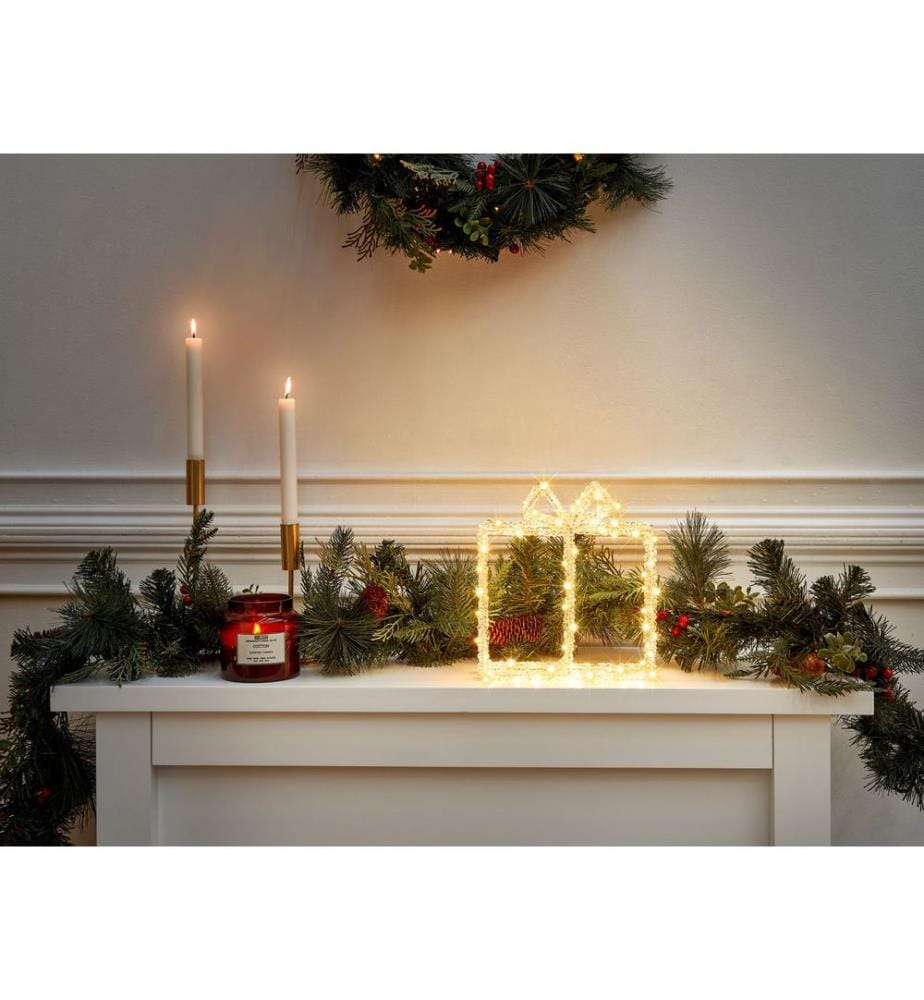 Gartendekoration LED KEMI Weihnachtsgeschenke 25 cm Weiss