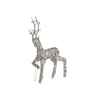 Gartendekoration LED HUSAVIK Rentier 140 cm Silber
