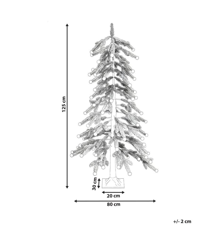 Gartendekoration LED HASSLAN Weihnachtsbaum 125 cm Weiss