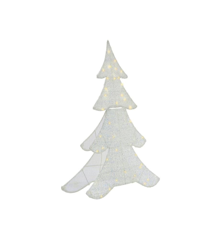 Gartendekoration LED EDASJON Weihnachtsbaum 95 cm Weiss