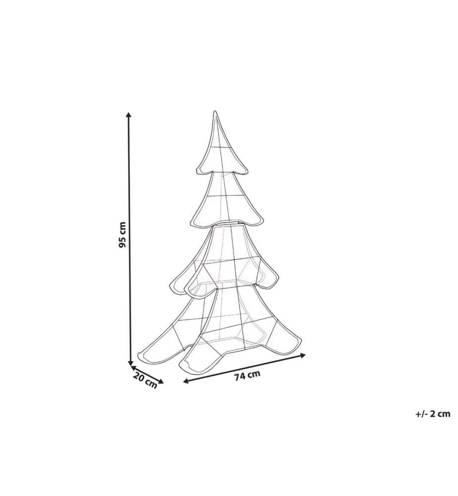 Gartendekoration LED EDASJON Weihnachtsbaum 95 cm Weiss