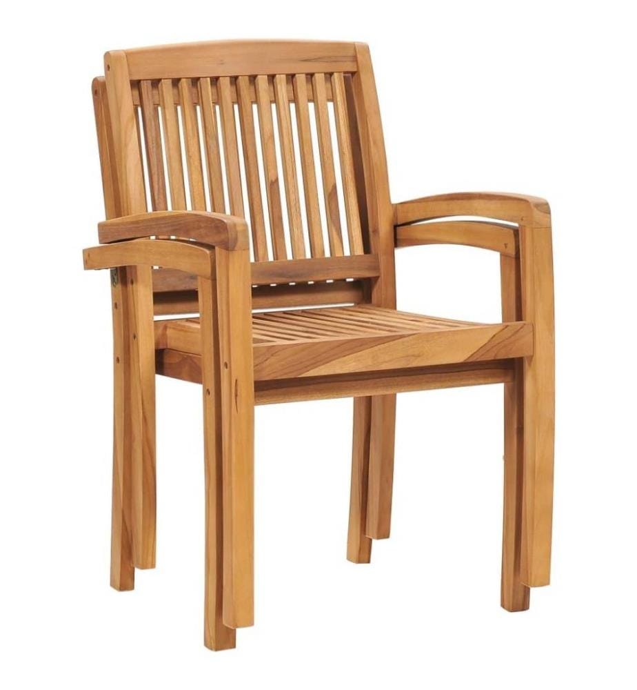 Chaises de jardin 2 pcs avec coussins gris Bois de teck massif
