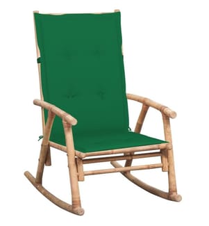 Chaise à bascule avec coussin Bambou