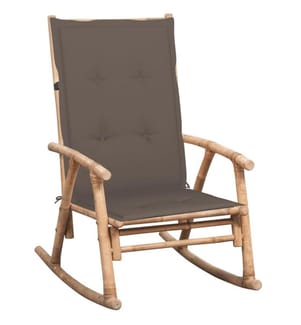 Chaise à bascule avec coussin Bambou