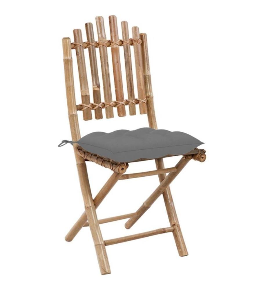 Klappbare Gartenstühle 2 Stk. mit Kissen Bambus