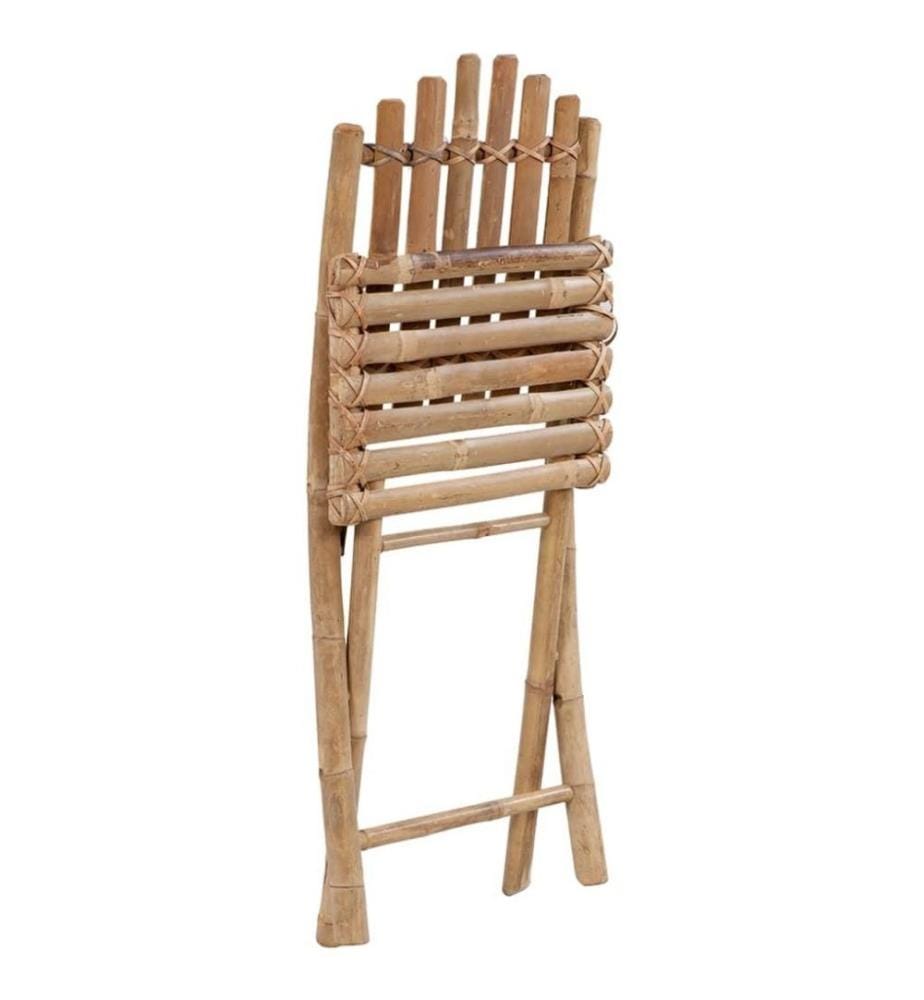 Klappbare Gartenstühle 2 Stk. mit Kissen Bambus