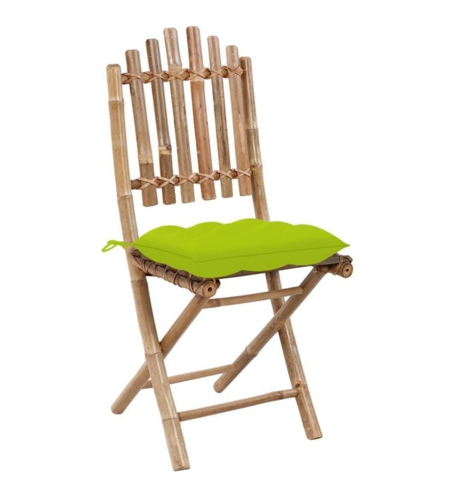Klappbare Gartenstühle 2 Stk. mit Kissen Bambus