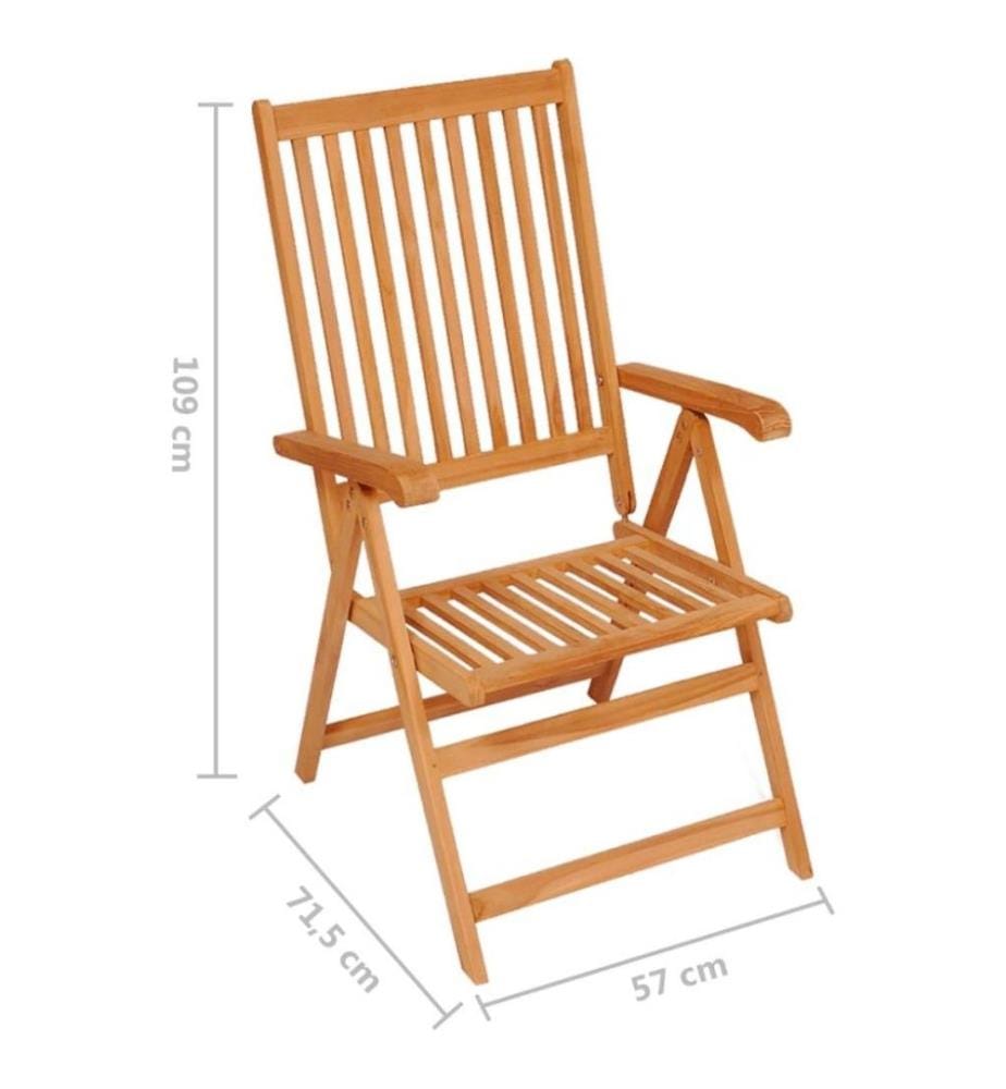 Garten-Liegestühle 8 Stk. Massivholz Teak