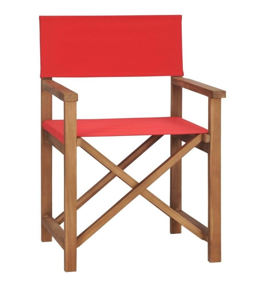 Regiestühle 2 Stk. Massivholz Teak Rot