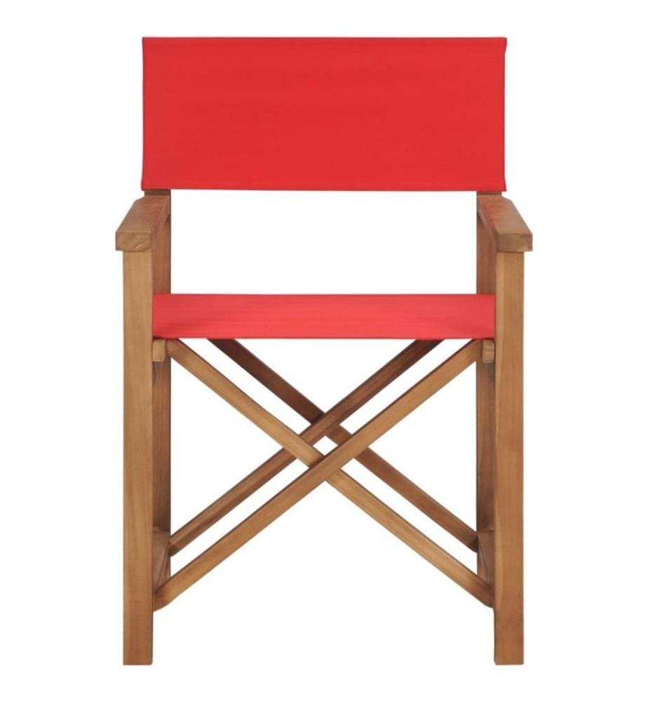 Regiestühle 2 Stk. Massivholz Teak Rot