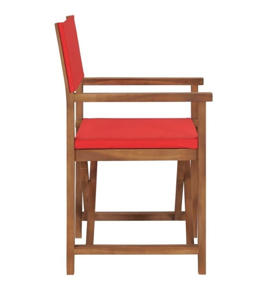 Regiestühle 2 Stk. Massivholz Teak Rot