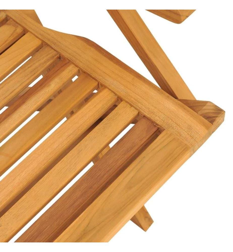 Chaises de jardin pliantes 8 pcs 56x63x90 cm bois massif teck