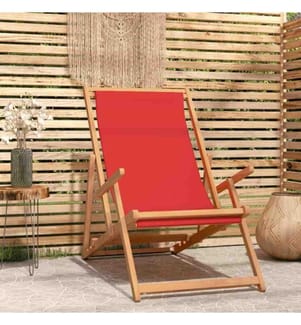 Strandstuhl Klappbar Massivholz Teak Rot