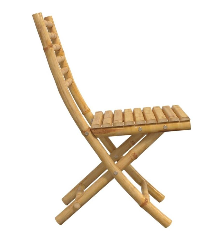 Chaises pliables de jardin lot de 4 43x54x88 cm bambou