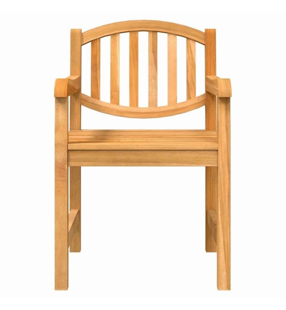 Chaises de jardin lot de 2 58x59x88 cm bois de teck solide
