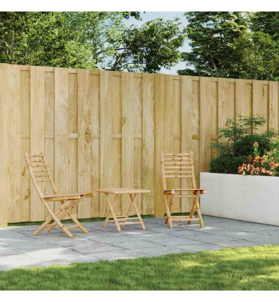 Gartenstühle 2 Stk. Klappbar 43x54x88 cm Bambus