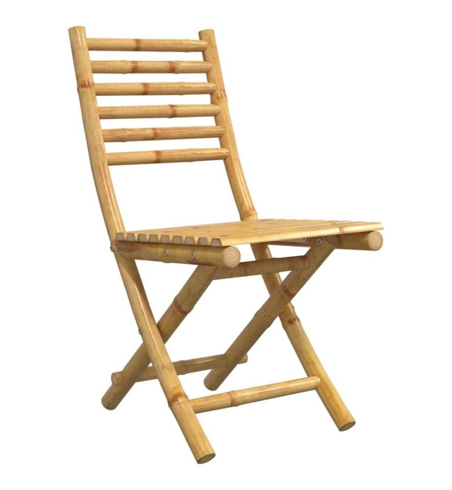 Gartenstühle 2 Stk. Klappbar 43x54x88 cm Bambus