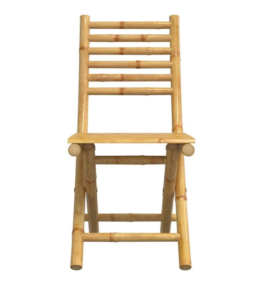 Gartenstühle 2 Stk. Klappbar 43x54x88 cm Bambus