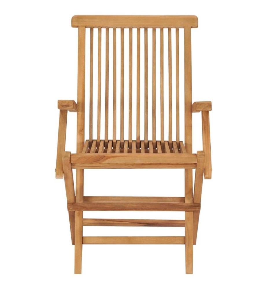 Klappbare Gartenstühle 2 Stk. Massivholz Teak