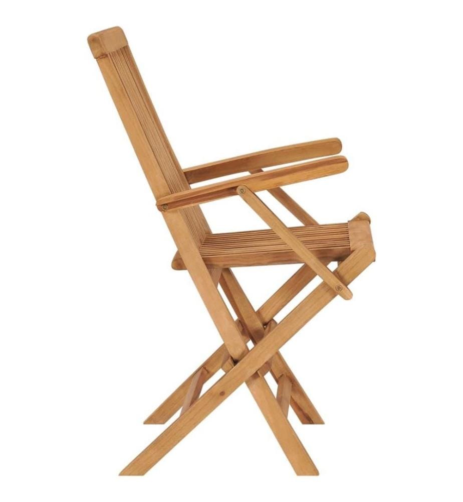 Klappbare Gartenstühle 2 Stk. Massivholz Teak