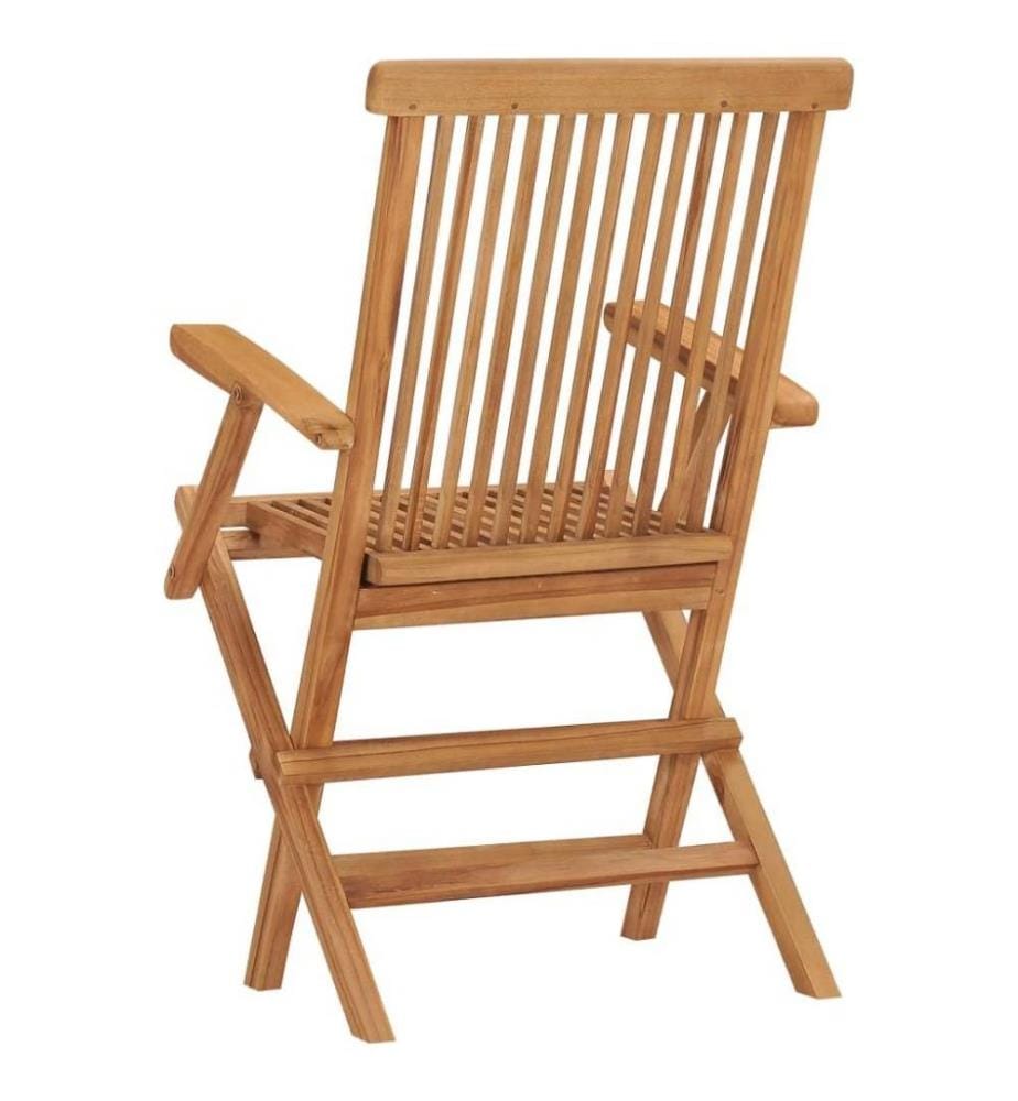 Klappbare Gartenstühle 2 Stk. Massivholz Teak