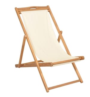 Liegestuhl Teak 56×105×96 cm Creme