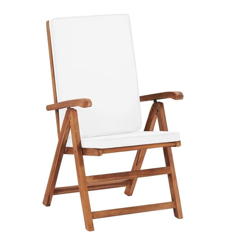 Garten-Liegestühle 2 Stk. mit Auflagen Massivholz Teak