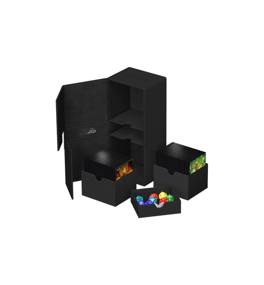 Ultimate Guard - Kartenbox Twin Flip'n'Tray 266+ Xenoskin Monocolor Schwarz