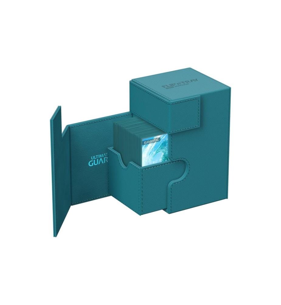 Ultimate Guard - Boîte à cartes Flip`n`Tray XenoSkin Monocolor 100+ bleu pétrole