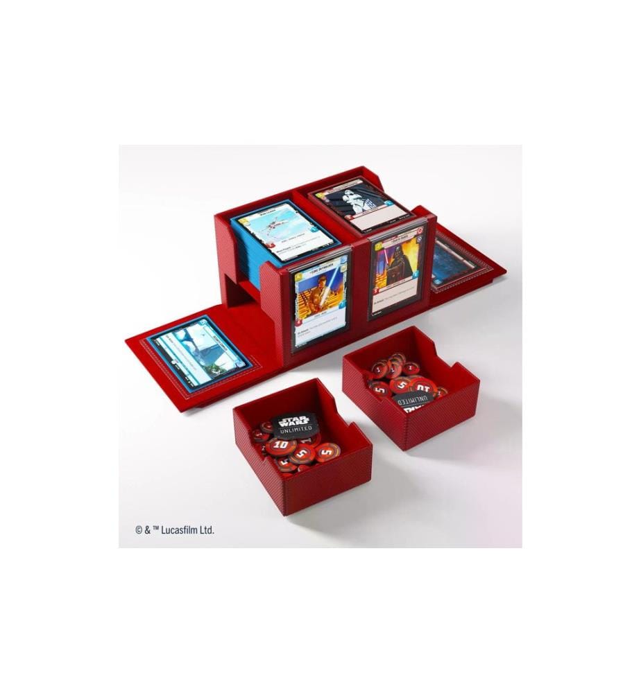 Asmodée - Kartenbox Star Wars: Unlimited Double Deck Pod rot