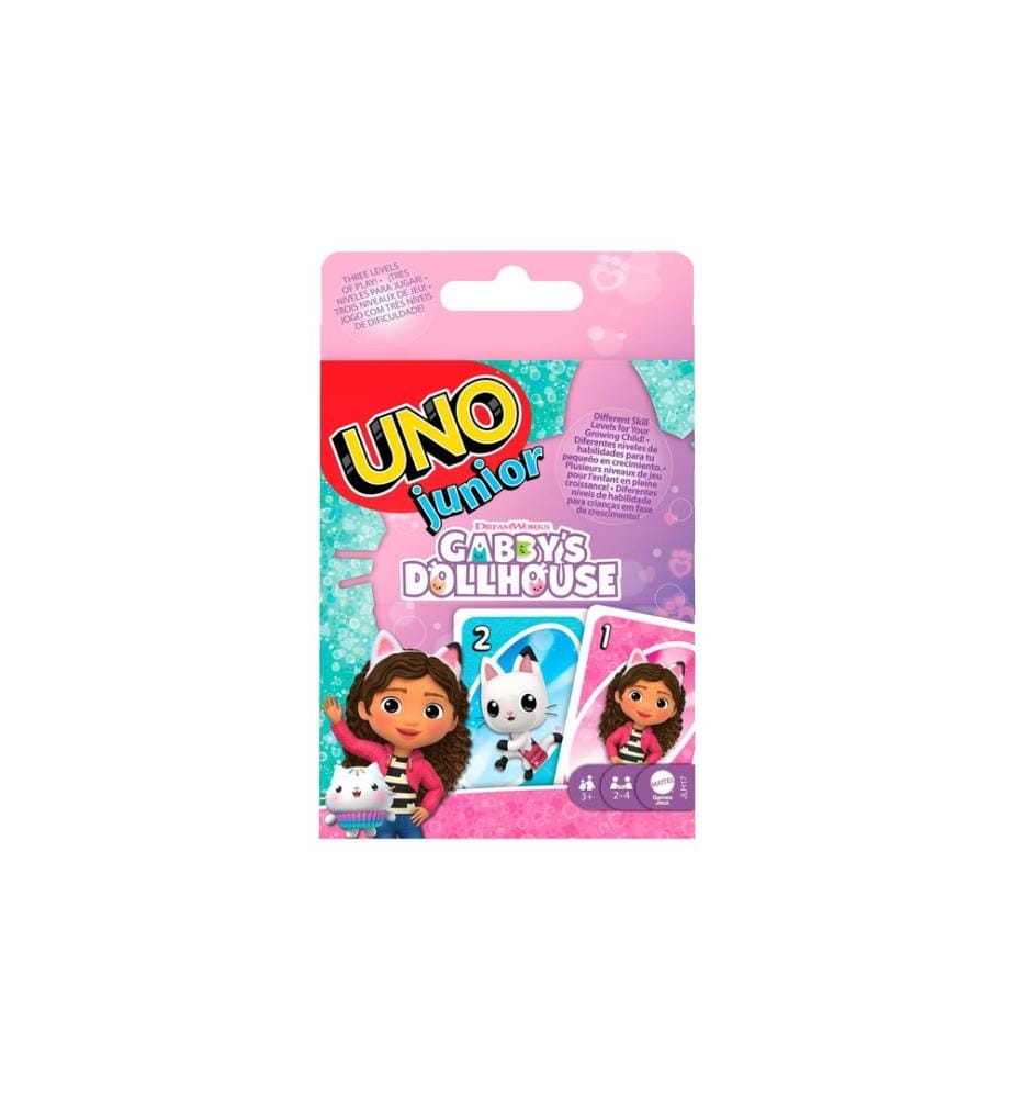 Mattel Spiele - Kartenspiel UNO Junior Gabbys Dollhouse