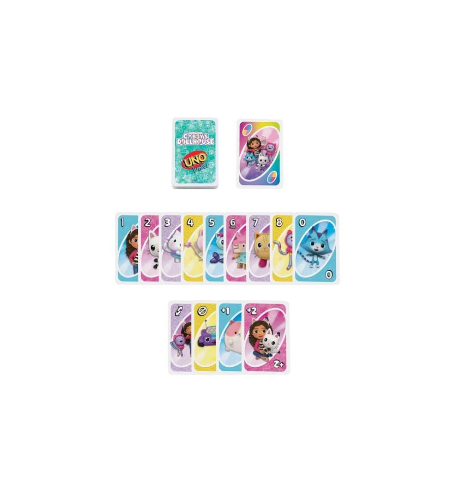 Mattel Spiele - Kartenspiel UNO Junior Gabbys Dollhouse