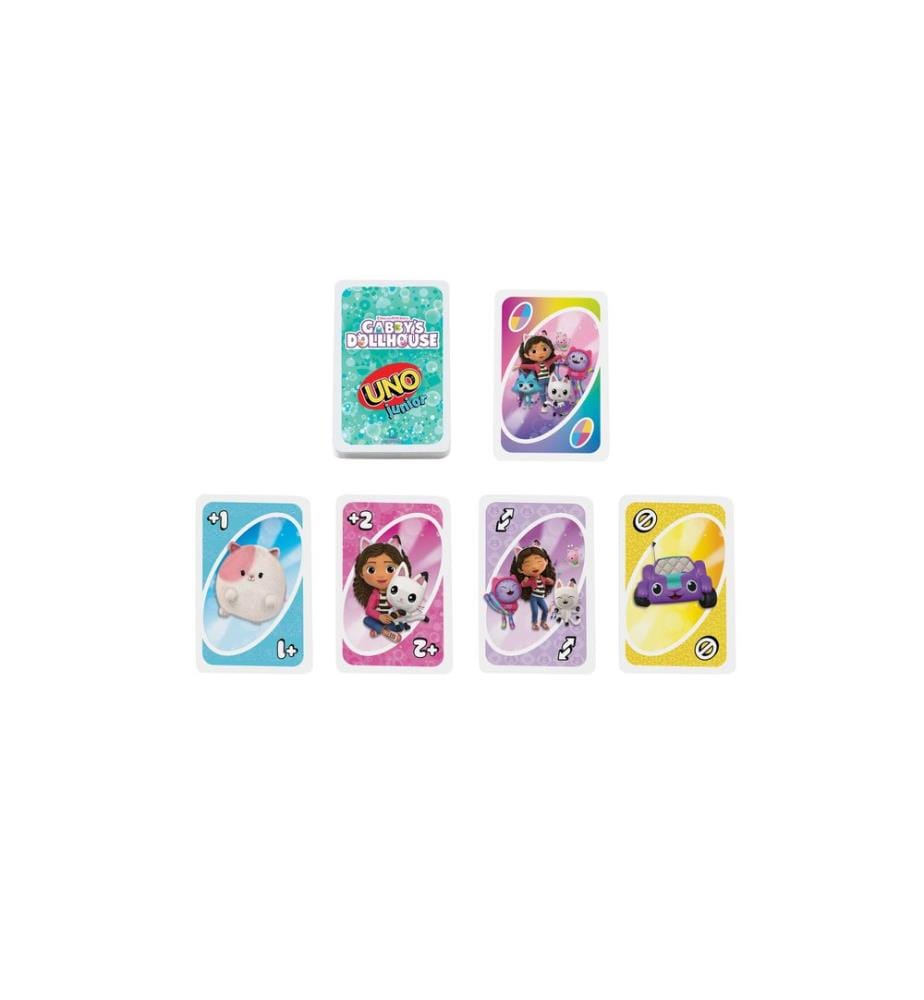 Mattel Spiele - Kartenspiel UNO Junior Gabbys Dollhouse