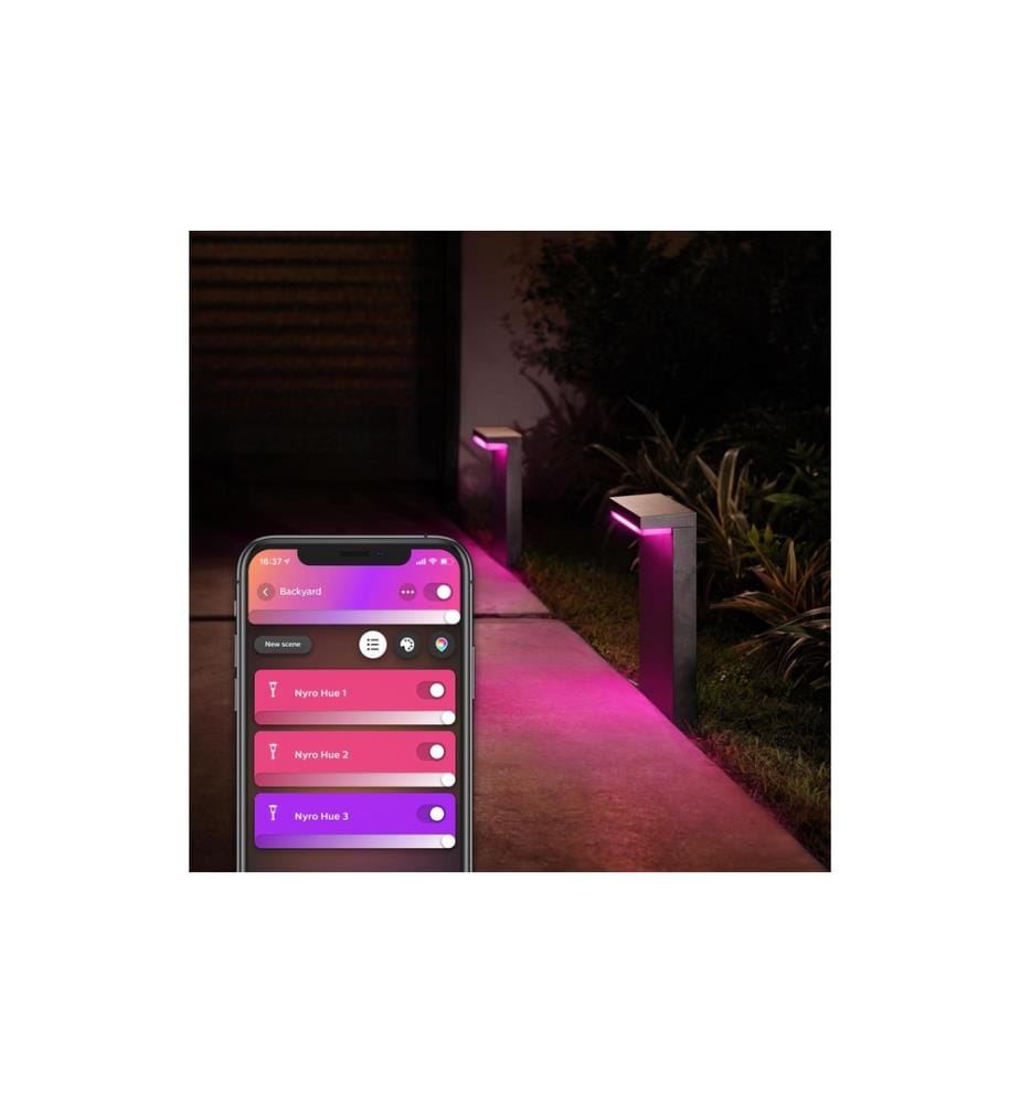 PHILIPS HUE - White & Color Ambiance Outdoor Nyro Lampe de socle noire