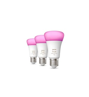 PHILIPS HUE - Ampoule White & Color Ambiance, E27, 3 pièces, BT