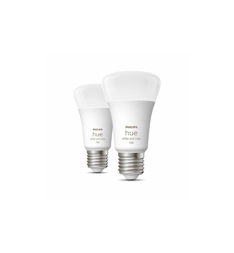 PHILIPS HUE - Ampoule White & Col. Amb. pack double E27 2 x 1100 lm