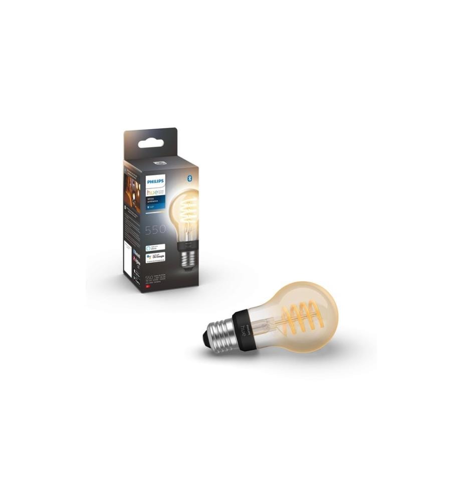 PHILIPS HUE - Ampoule White Ambiance E27 pack individuel filament 550 lm