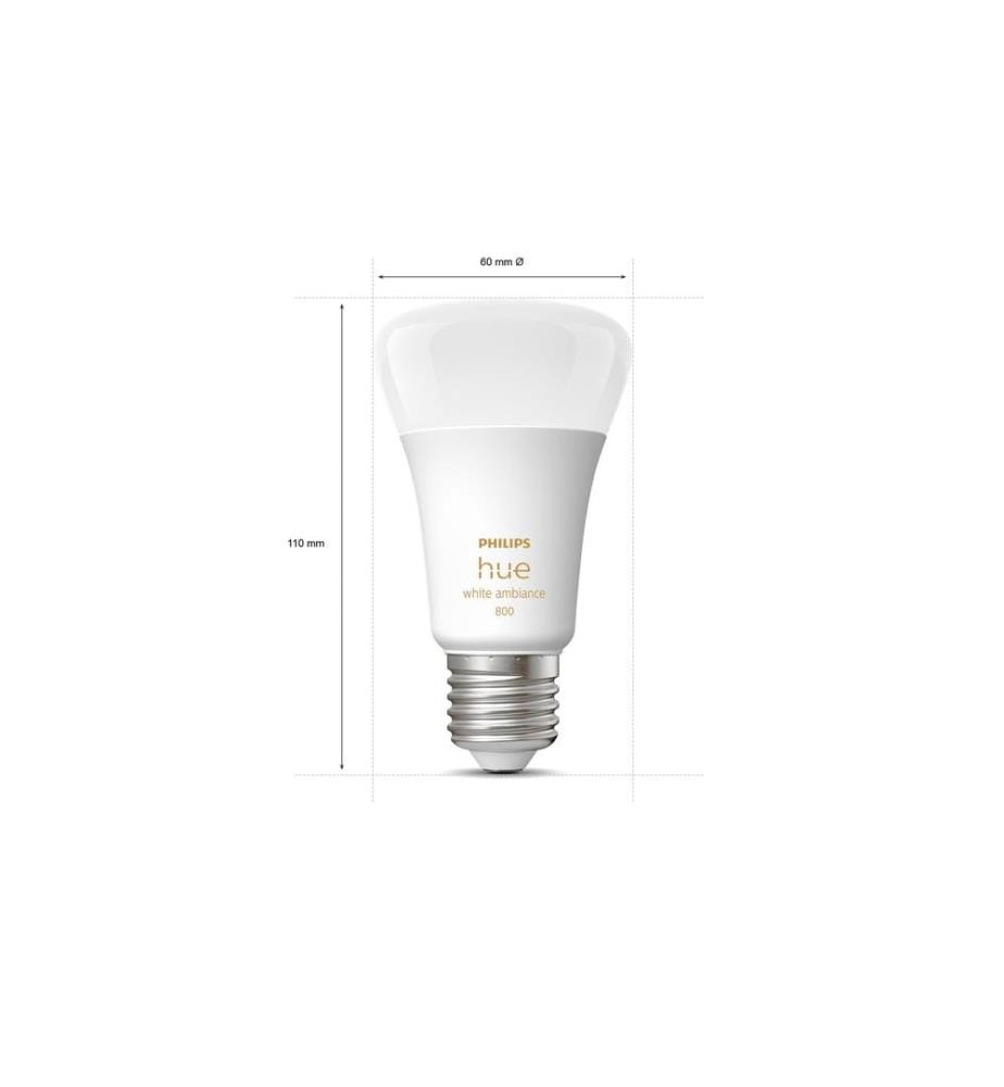 PHILIPS HUE - Ampoule White Ambiance E27 Lot de trois 3 x 570 lm