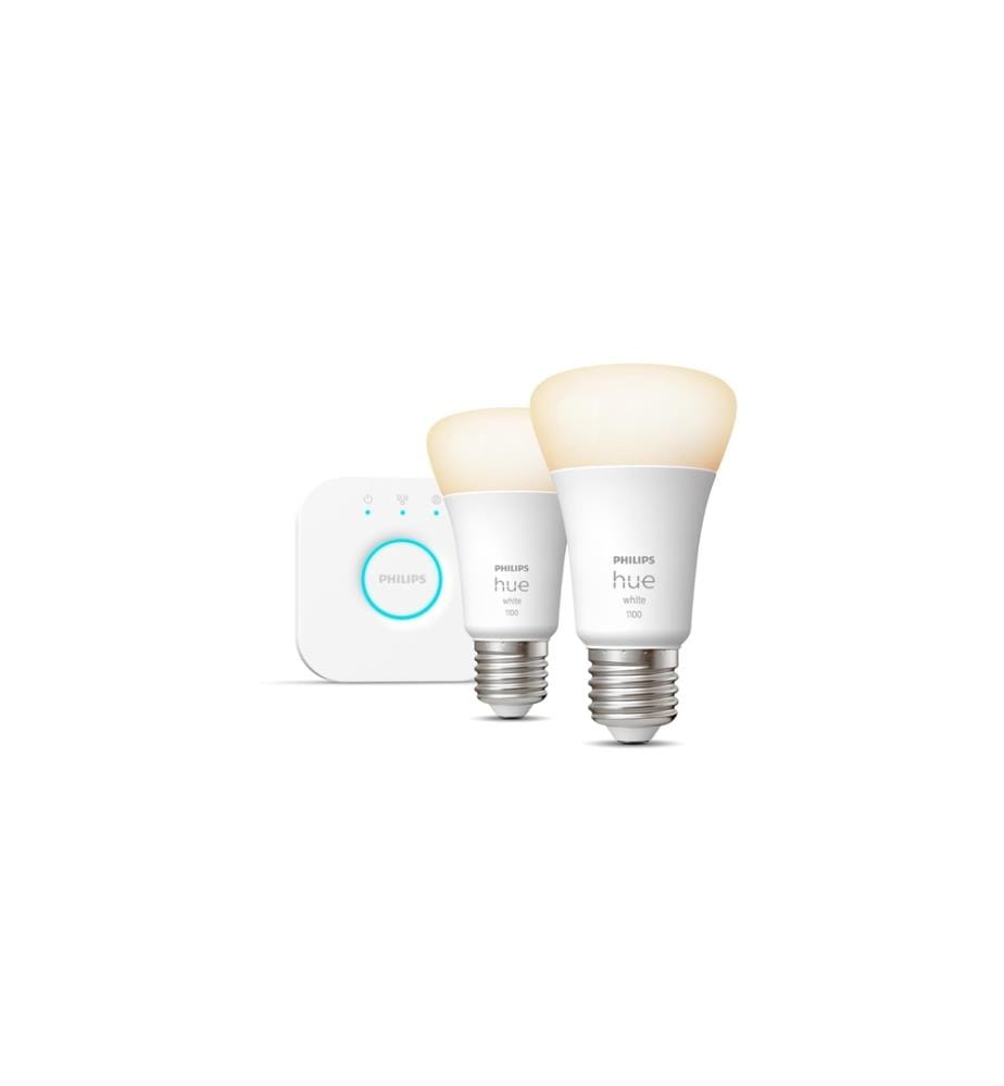 PHILIPS HUE - Kit de départ White E27 Set de démarrage 2 pièces 1055 lm