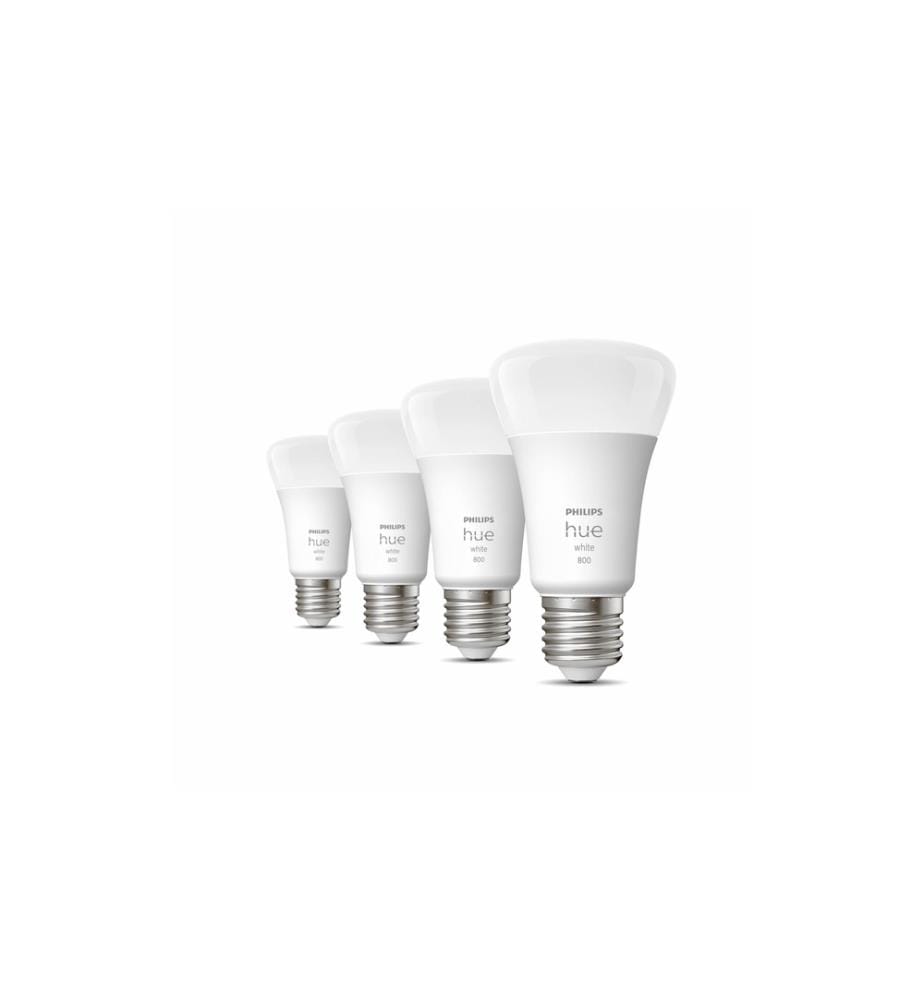 PHILIPS HUE - Ampoule White E27 Lot de quatre 4 x 800 lm