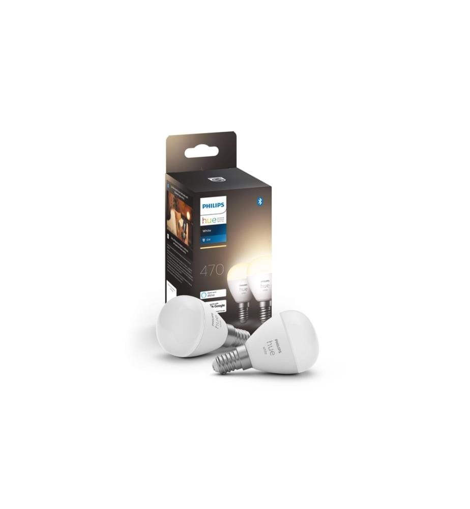 PHILIPS HUE - Ampoule White E14 Lustre pack de deux 2 x 470 lm