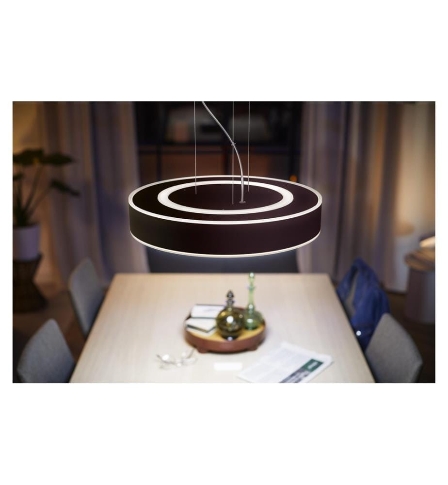 PHILIPS HUE - White Amb. Enrave suspension noir 3300 lm + variateur d'intensité