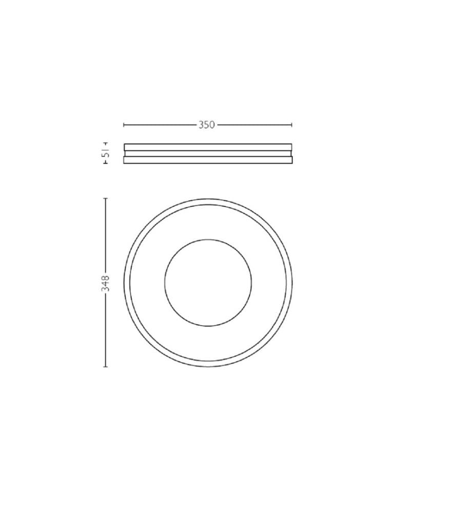 PHILIPS HUE - White Amb. Being Plafonnier noir 2400 lm + variateur d'intensité lumineuse