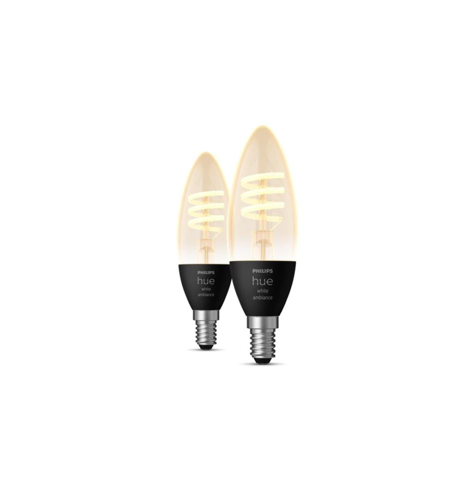 PHILIPS HUE - Ampoule Filament White Amb. E14 pack de deux