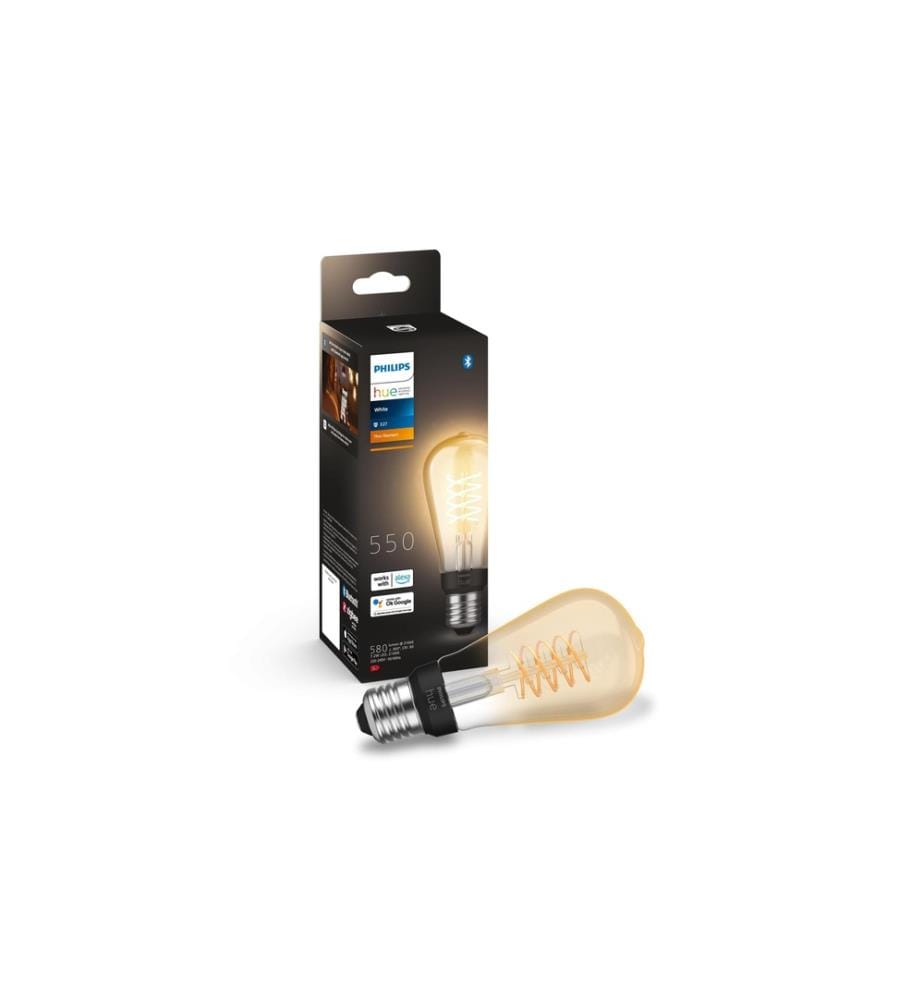 PHILIPS HUE - Ampoule White E27 Pack individuel filament Edison 550 lm