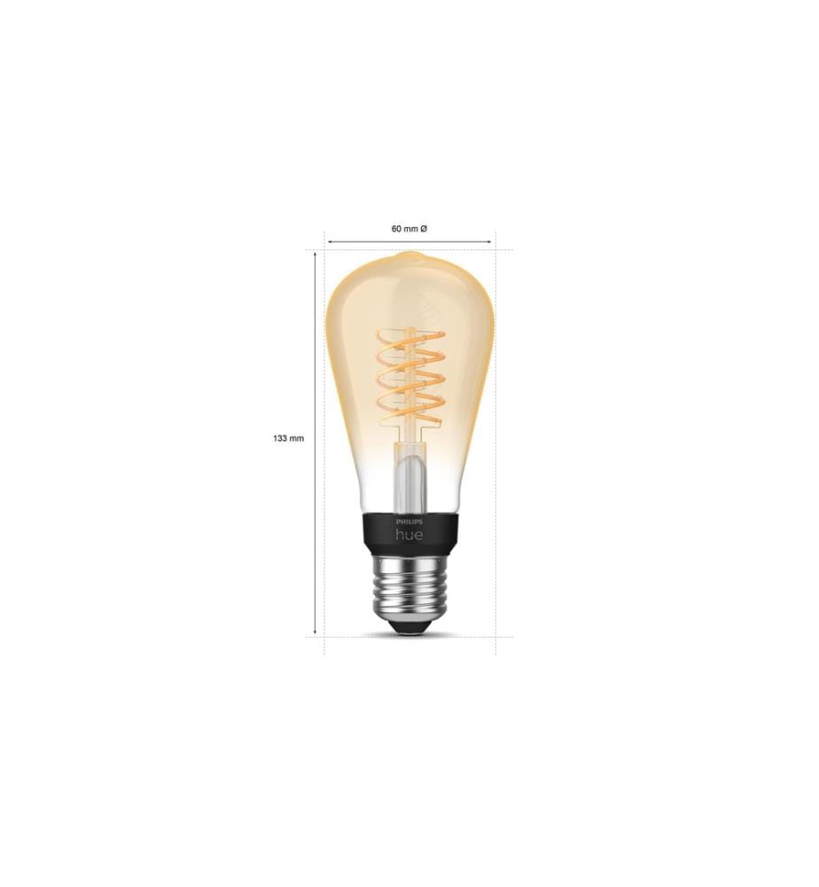 PHILIPS HUE - Ampoule White E27 Pack individuel filament Edison 550 lm