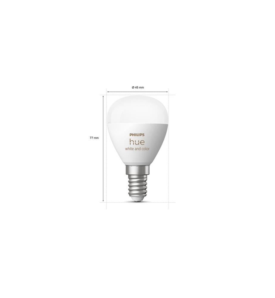PHILIPS HUE - White & Color Ambiance E14 Lustre Goutte, set de 2, 2 x 470 lm