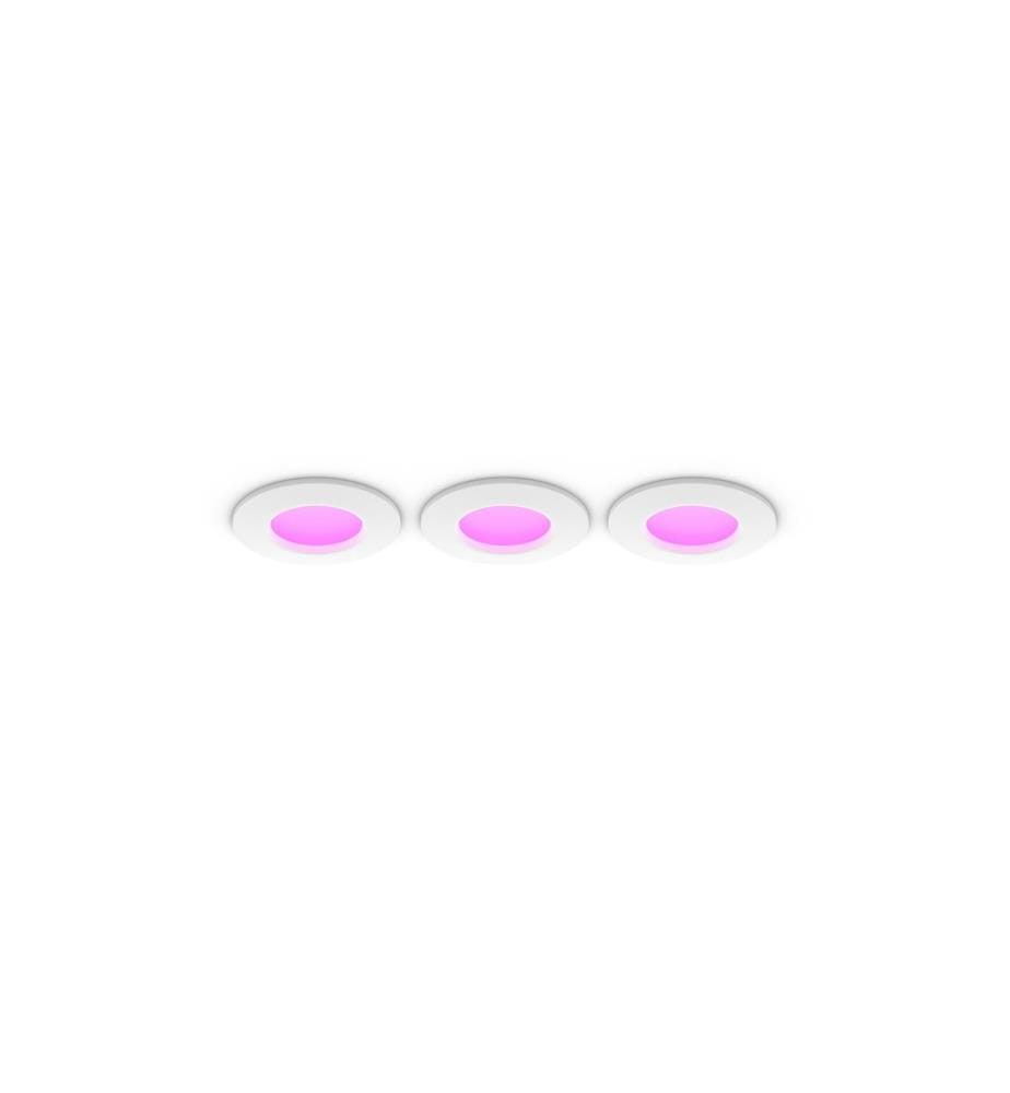 PHILIPS HUE - White & Color Ambiance Slim Recessed 90 mm 3 pièces blanc