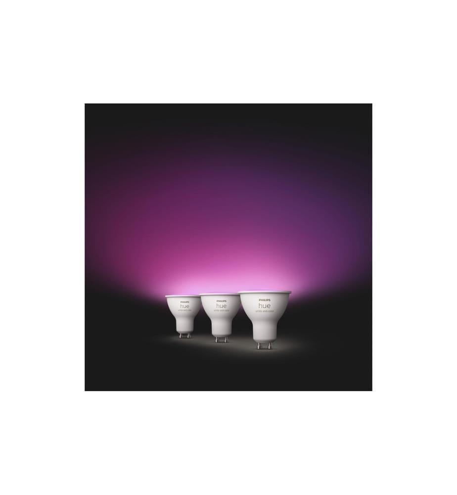 PHILIPS HUE - Ambiance blanche et couleur Pack de trois GU10 3 x 350 lm