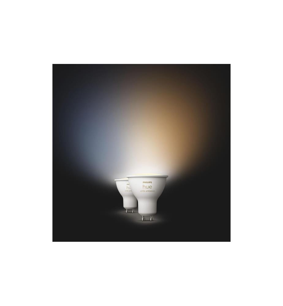 PHILIPS HUE - Ambiance blanche GU10 pack double